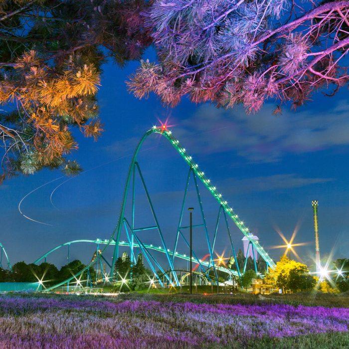 View of Canada's wonderland's rides